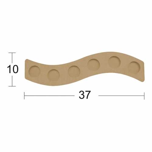 Hobi-Art M 01 Boyanabilir Dekoratif Ham Ahşap Mumluk - 1