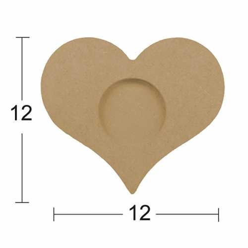 Hobi-Art M 03 Boyanabilir Dekoratif Ham Ahşap Mumluk - 1