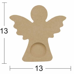 Hobi-Art M 05 Boyanabilir Dekoratif Ham Ahşap Mumluk