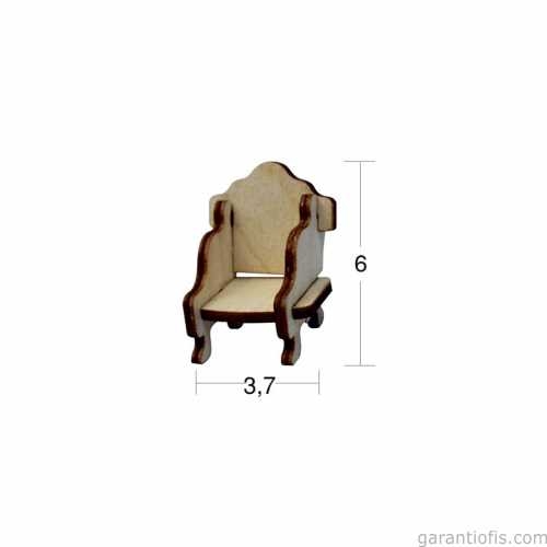 Hobi-Art MN 08 Ham Ahşap Minyatür Obje - 1