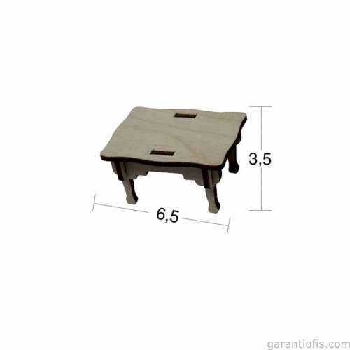 Hobi-Art MN 13 Ham Ahşap Minyatür Obje - 1