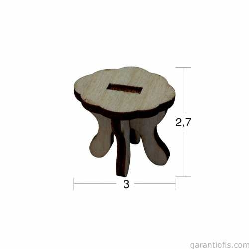 Hobi-Art MN 19 Ham Ahşap Minyatür Obje - 1