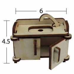 Hobi-Art MN 32 Ham Ahşap Minyatür Obje