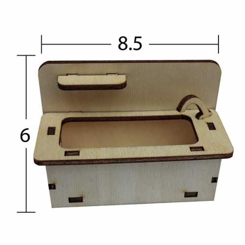 Hobi-Art MN 34 Ham Ahşap Minyatür Obje - 1