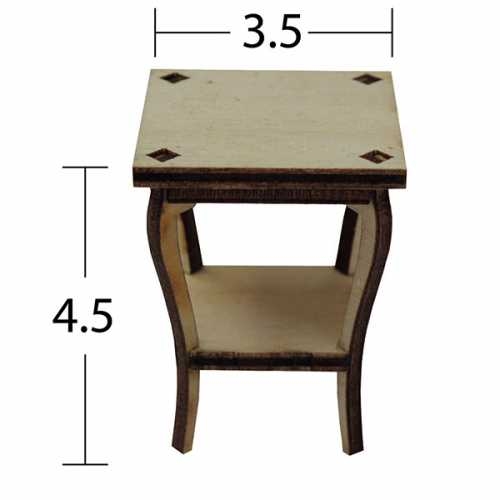 Hobi-Art MN 38 Ham Ahşap Minyatür Obje - 1