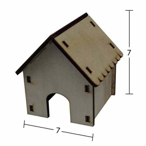 Hobi-Art MN 44 Ham Ahşap Minyatür Obje - 1