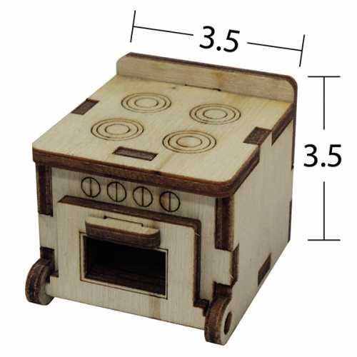 Hobi-Art MN 45 Ham Ahşap Minyatür Obje - 1