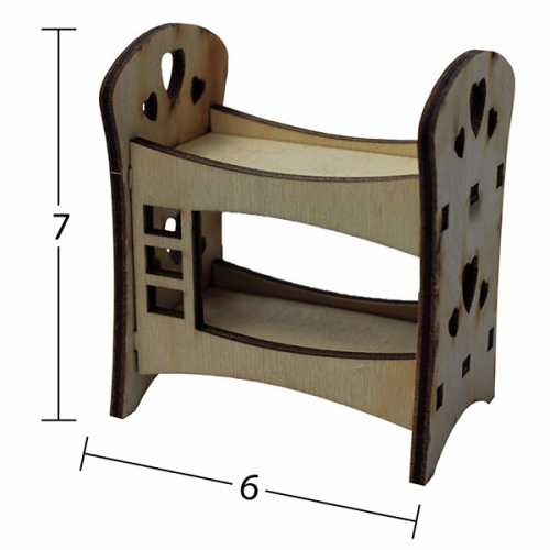 Hobi-Art MN 48 Ham Ahşap Minyatür Obje - 1