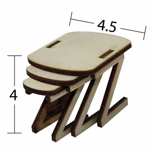 Hobi-Art MN 50 Ham Ahşap Minyatür Obje - 1