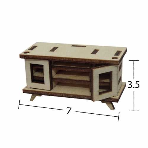 Hobi-Art MN 60 Ham Ahşap Minyatür Obje - 1