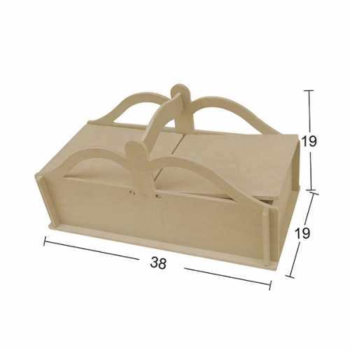 Hobi-Art MT 16 Demonte Boyanabilir Dekoratif Ham Ahşap Kutu - 1