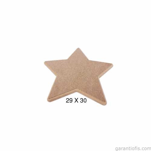 Hobi-Art PA 214 Boyanabilir Dekoratif Yıldız Tasarımlı Ahşap Pano - 1