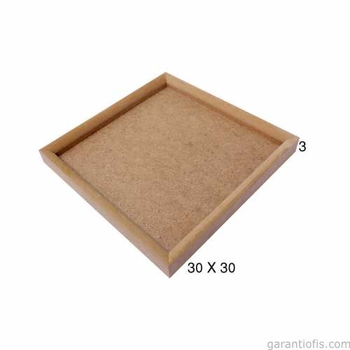 Hobi-Art PA 215 Boyanabilir Dekoratif Kare Ahşap Pano (Büyük Boy) - 1