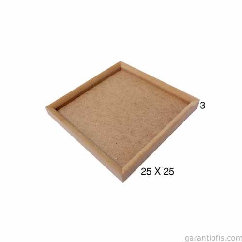 Hobi-Art PA 216 Boyanabilir Dekoratif Kare Ahşap Pano (Orta Boy) - 1