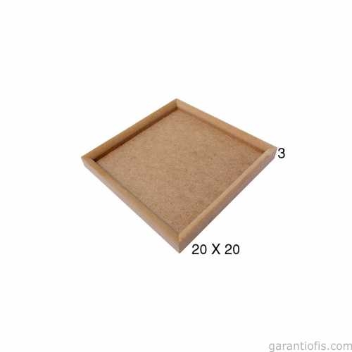 Hobi-Art PA 217 Boyanabilir Dekoratif Kare Ahşap Pano (Küçük Boy) - 1