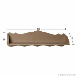 Hobi-Art RA 518 Boyanabilir Dekoratif Ahşap Raf (Duvar Tip)