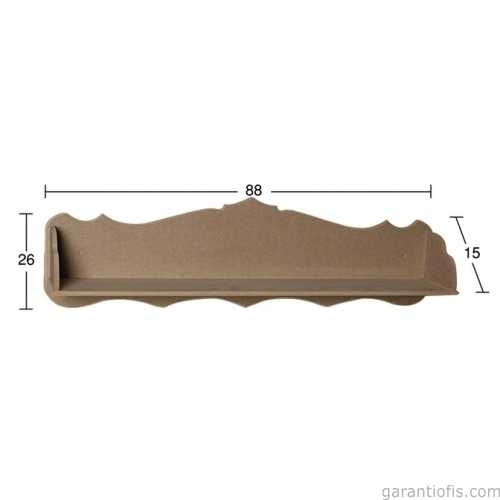 Hobi-Art RA 518 Boyanabilir Dekoratif Ahşap Raf (Duvar Tip) - 1