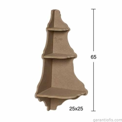 Hobi-Art RA 520 Boyanabilir Dekoratif Ahşap Raf (Duvar Tip)