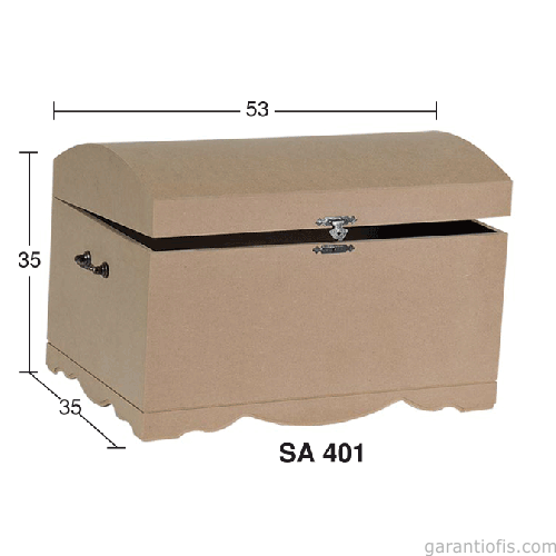 Hobi-Art SA 401 Boyanabilir Ahşap Sandık - 1