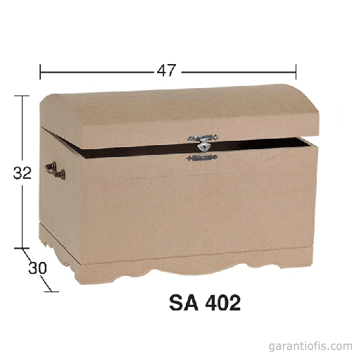 Hobi-Art SA 402 Boyanabilir Ahşap Sandık - 1