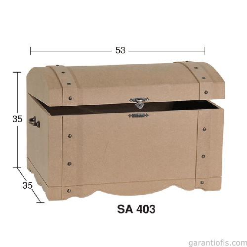 Hobi-Art SA 403 Boyanabilir Ahşap Sandık - 1