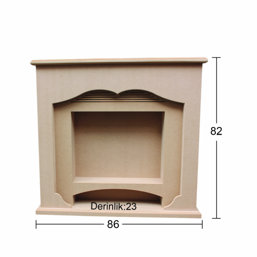 Hobi-Art SM 29 Boyanabilir Ahşap Küçük Şömine - 1