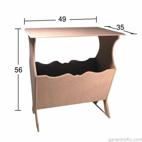 Hobi-Art SP 545 Ham Ahşap Dekoratif Sehpa - 1
