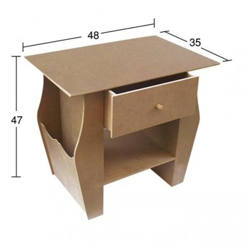 Hobi-Art SP 546 Ham Ahşap Dekoratif Sehpa - 1