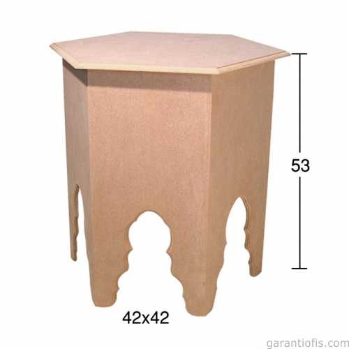 Hobi-Art SP 547 Ham Ahşap Dekoratif Sehpa - 1