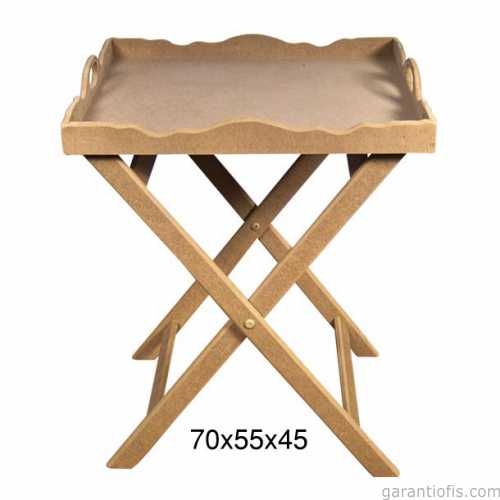 Hobi-Art T 733 Ahşap Dekoratif Tepsi Obje (Simitçi Sehpası) - 1