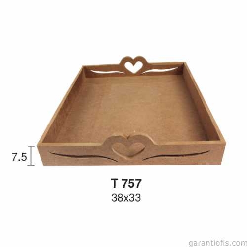 Hobi-Art T 757 Ahşap Dekoratif Tepsi Obje - 1