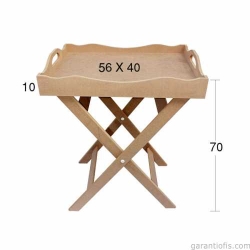 Hobi-Art T 759 Ahşap Dekoratif Şımarık Sehpa ve Tepsi