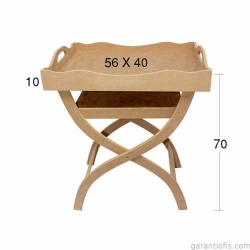 Hobi-Art T 760 Ahşap Dekoratif Şımarık Sehpa ve Tepsi