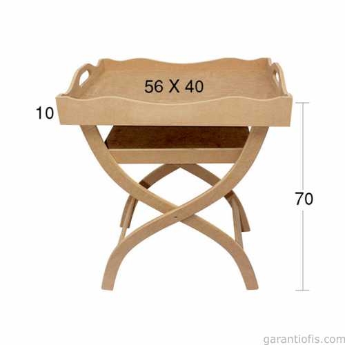Hobi-Art T 760 Ahşap Dekoratif Şımarık Sehpa ve Tepsi - 1