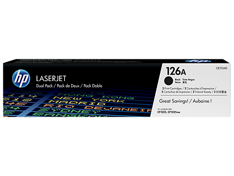 HP CE310AD (126A) SIYAH 2 LI PAKET TONER 1.200 SAYFA - 1