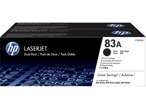 HP CF283AF (83A) SIYAH 2LI PAKET TONER 1.500 SAYFA - 1