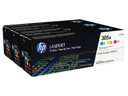 HP CF370AM (305A) CAMGOBEGI/MACENTA/SARI 3 LU PAKET TONER 2.600 SAYFA