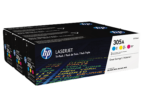 HP CF370AM (305A) CAMGOBEGI/MACENTA/SARI 3 LU PAKET TONER 2.600 SAYFA - 1