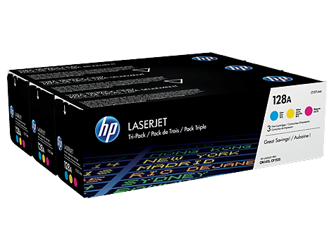 HP CF371AM (128A) CAMGOBEGI/MACENTA/SARI 3 LU PAKET TONER 1.300 SAYFA - 1