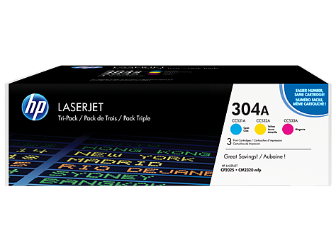 HP CF372AM (304A) CAMGOBEGI/MACENTA/SARI 3 LU PAKET TONER 2.800 SAYFA - 1