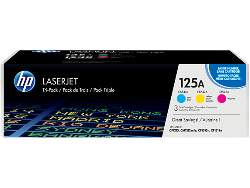 HP CF373AM (125A) CAMGOBEGI/SARI/MACENTA 3 LU PAKET TONER 1.400 SAYFA - 1