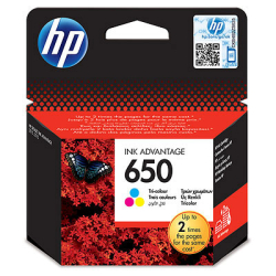 HP CZ102AE (650) UC RENKLI MUREKKEP KARTUSU 200 SAYFA