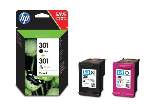 HP N9J72AE (301) SIYAH/UC RENKLI 2 LI PAKET MUREKKEP KARTUSLARI 190/165 SAYFA - 1