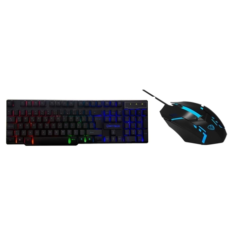 Hytech Hkm-x78 Valor Siyah Usb Gökkuşağı Zemin Aydınlatmalı Gaming Oyuncu Klavye Mouse Set - 1