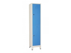 Metal ikili Yarım Kapılı Soyunma Dolabı Mavi Gri 41X40X200 