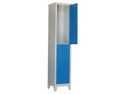 Metal ikili Yarım Kapılı Soyunma Dolabı Mavi Gri 41X40X200 - 2