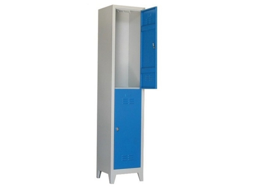 Metal ikili Yarım Kapılı Soyunma Dolabı Mavi Gri 41X40X200 - 2