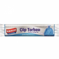 Koroplast Premium Jumbo Boy Çöp Torbası 80x110cm (10 lu Paket)