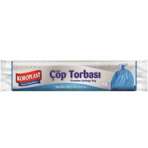 Koroplast Premium Jumbo Boy Çöp Torbası 80x110cm (10 lu Paket) - 1