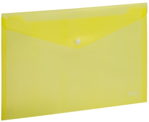Kraf 1209 Sarı Çıtçıtlı A4 Dosya (12 li Paket) - 1